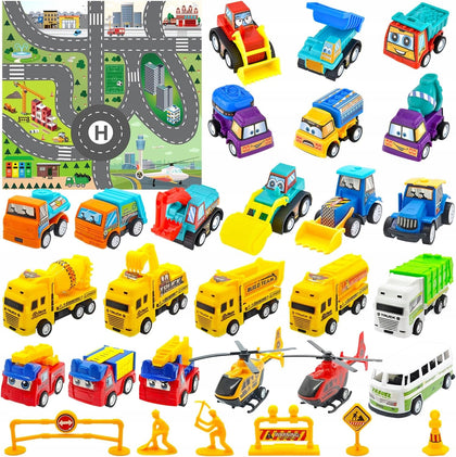 Advento kalendorius su žaisliniais automobiliais