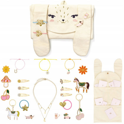 Advento kalendorius - organizatorius su papuošalais mergaitei