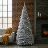 180/210cm Išskleidžiama dirbtinė Kalėdų eglutė su sniegu