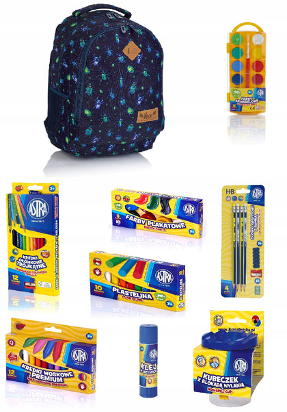 Mokyklinė kuprinė Astra su priedais