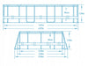 Bestway 18in1 baseinas 427x250x100cm 7250 litrai