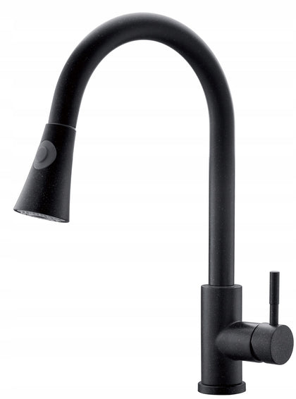 Arbo stovi virtuvės maišytuvas, juoda, granitinė