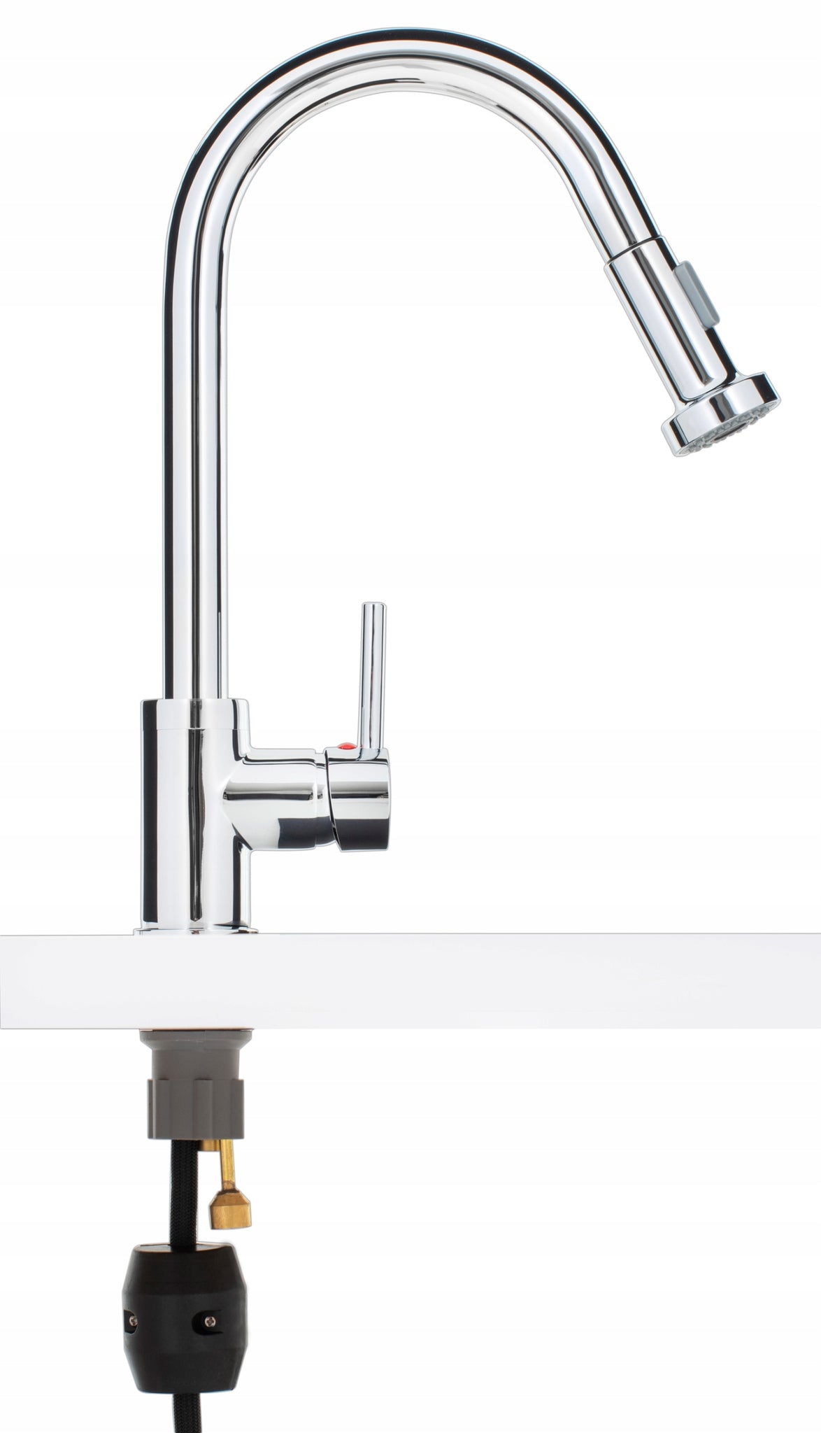 Virtuvinis maišytuvas su ištraukiamu snapeliu