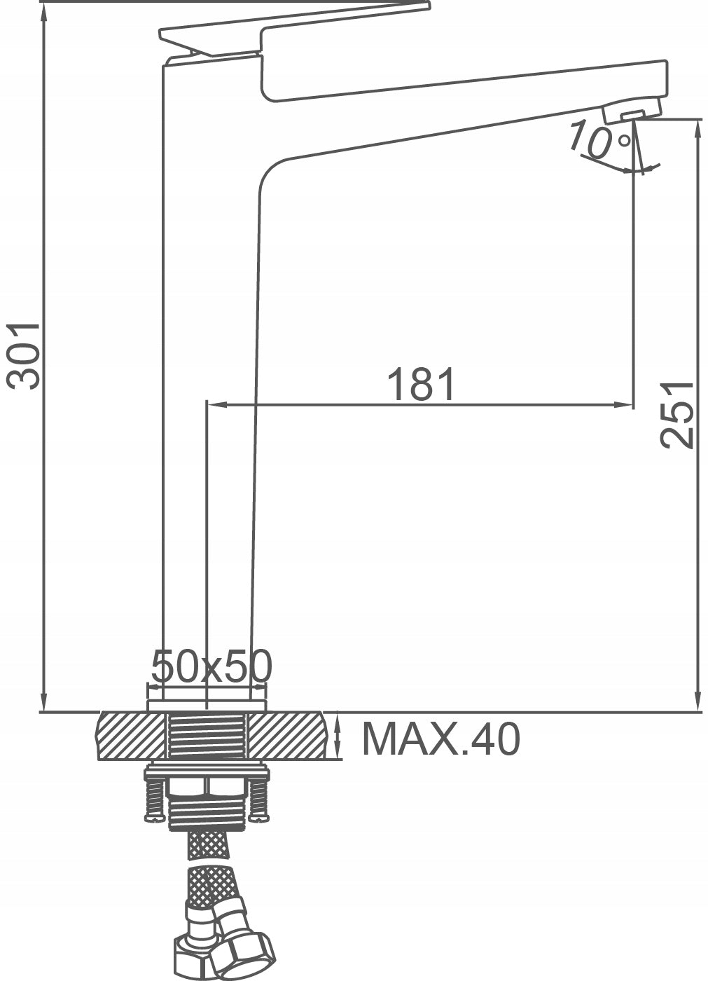 Praustuvo maišytuvas Ledeme, žalvaris
