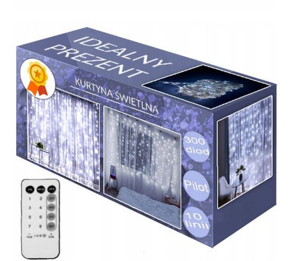 Kalėdinė girlianda užuolaida 3x2m.