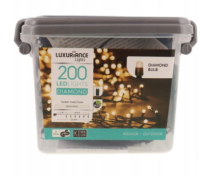 Elektrinė girlianda 200 LED, šiltai balta