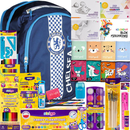 Kuprinė su kanceliariniu rinkiniu