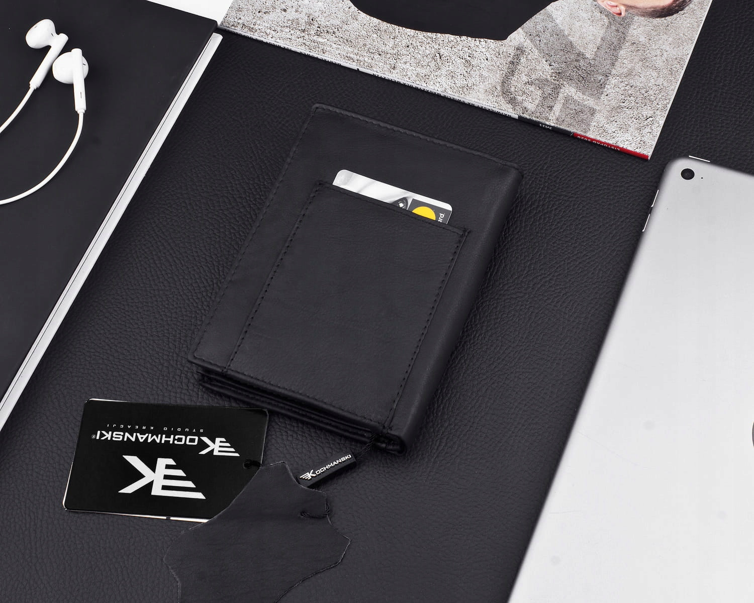 KOCHMANSKI vyriška odinė piniginė RFID apsauga