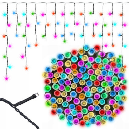 200 LED RGB kalėdinė girlianda - užuolaida