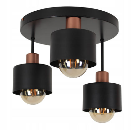 Pakabinamas šviestuvas 3xE27 juodas