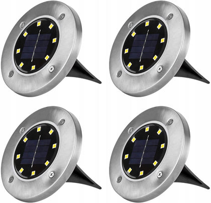 Sodo šviestuvai su saulės baterija 4 vnt