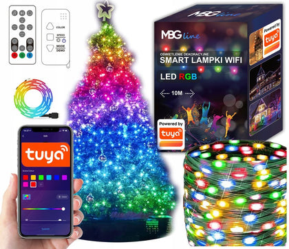 Kalėdinės lemputės SMART LED juostelė WIFI TUYA 10m USB