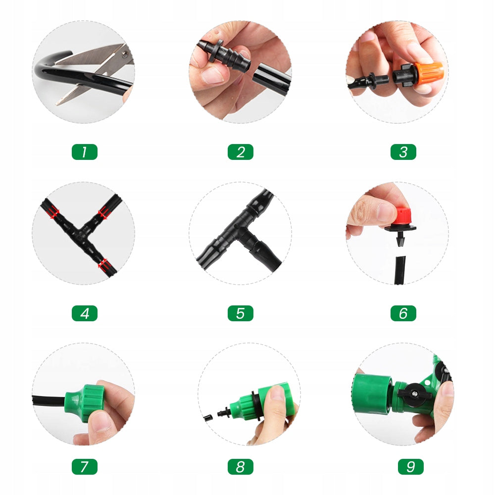 Lašelinio laistymo komplektas su žarna 40m