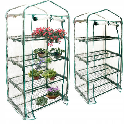 Mini šiltnamis su 4 lentynom 160x70x50cm