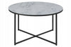 Apvalus kavos staliukas su marmuriniu paviršiumi