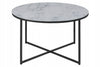 Apvalus kavos staliukas su marmuriniu paviršiumi