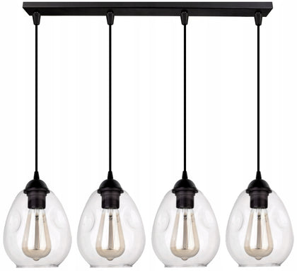 Stiklinis lubų šviestuvas Plafond Chrome