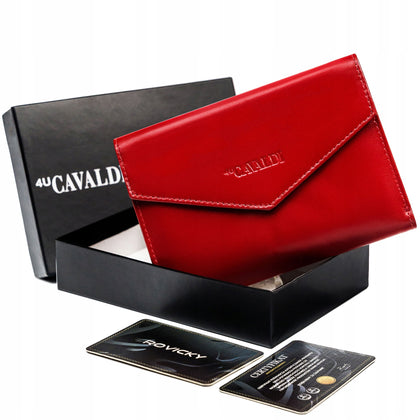 Didelė moteriška odinė piniginė (raudona)