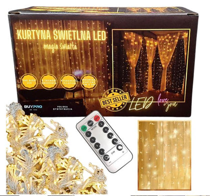 300 LED kalėdinė girlianda užuolaidos